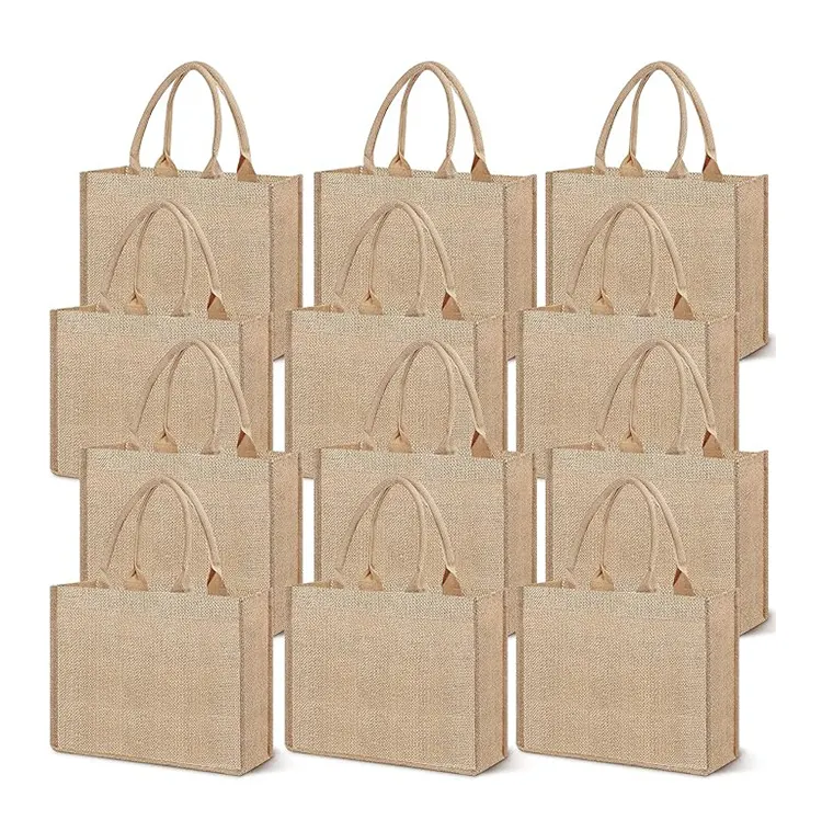 Groothandel Fabrikant Jute Draagtas Jute Boodschappentas Bolsas De Yute Jute Tassen Met Logo