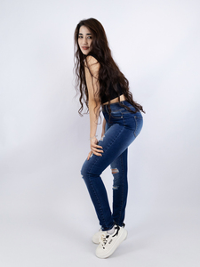 High Quality Custom Women's High-Waisted Sexy <b>Stretch</b> Slim Jeans Breathable <b>Denim</b> Pants from Clothing Manufacturer - Product Image 5