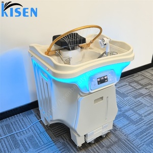 ชุดอ่างสระผมแบบพกพา Kisen Fashion Design 2026 รุ่น Top 2 Tanks System ฐานสูง 80 ซม. สำหรับเตียงนวดสปา - Product Image 2