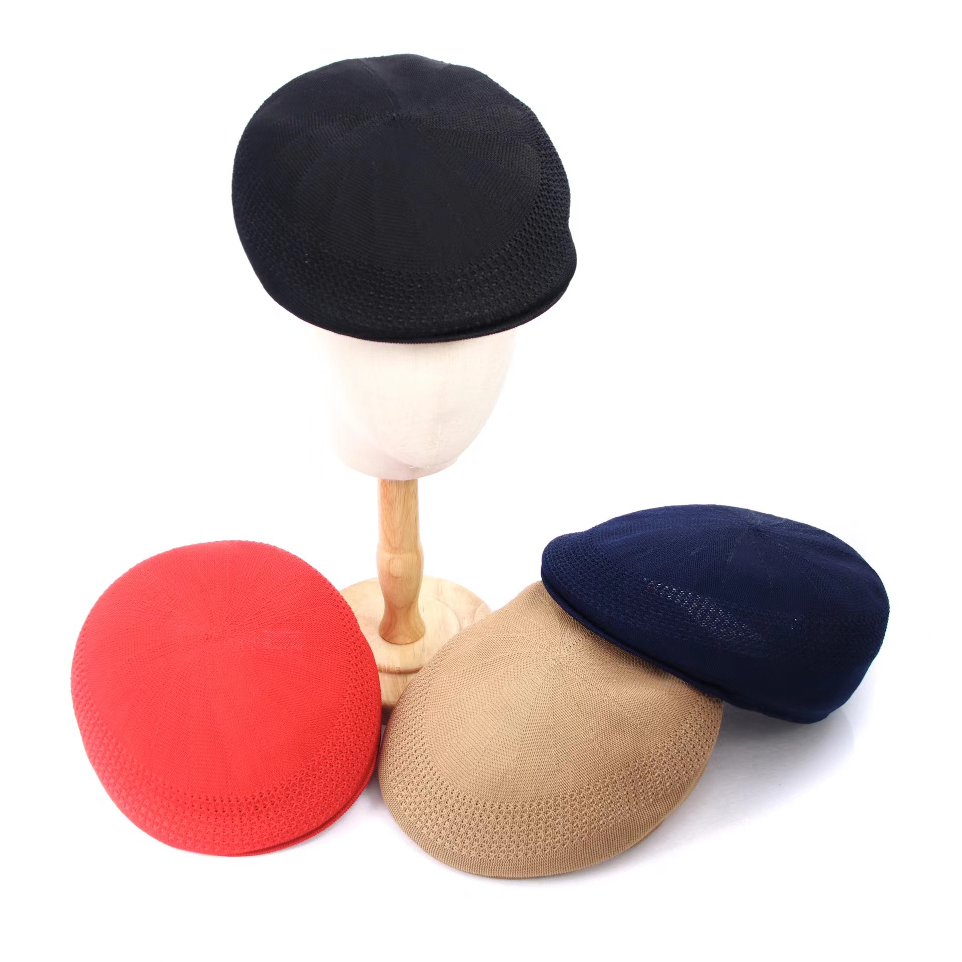 Оптовая продажа, Классический дышащий сетчатый берет Gorras Boina с логотипом на заказ, плоская кепка из плюща, шляпа для мужчин, летнее модное платье