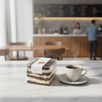 Grand Contenant Transparent en PS Recyclable pour Tiramisu, Boîte à Dessert Élégante en Acrylique pour Pâtisserie, Gâteau, Sandwich, Usage Domestique et Commercial