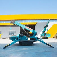 Grue araignée de 5 tonnes à flèche télescopique, mini-grue sur chenilles mobile, vente en gros