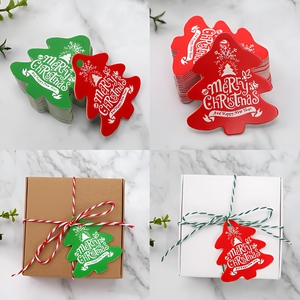 Etiquetas Colgantes Personalizadas con Logotipo de Marca para Feliz Navidad, Hechas con Diseño de Papá Noel, Ecológicas - Product Image 4