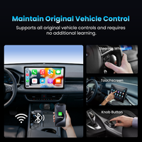 Adaptador OEM CarPlay y Android Auto con Bluetooth y WiFi Integrado para iPhone, Dongle con Cable, Convertidor USB Plug-n-Play, Caja Portátil con IA