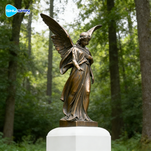 Escultura de Ángel Femenino en Bronce, Estilo Clásico Romántico, Técnica de Fundición, Edición Navideña UV para Parques y Plazas al Aire Libre - Product Image 3