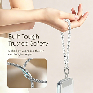 Dragonne de téléphone perlée faite à la main, chaîne de téléphone portable tendance en cristal et perles, dragonne universelle pour poignet, porte-clés pour <span class=keywords><strong>iPhone</strong></span>, Google, sac, <span class=keywords><strong>bijoux</strong></span> - Product Image 2