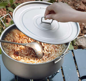 Batterie de cuisine extérieure en titane pur de qualité supérieure pour le <span class=keywords><strong>camping</strong></span> Pot à soupe <span class=keywords><strong>l</strong></span>éger et durable - Product Image 6