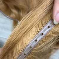 Extensions de cheveux invisibles à double couche Genius Butterfly Weft, perlées avec des trous, cheveux Remy à cuticules intactes, longueur et couleur personnalisables
