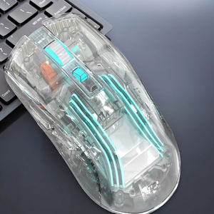 Souris de jeu RGB transparente tri-mode : 10000 DPI, 2.4G/BT/Filaire, 7 boutons, 400mAh, 80 millions de clics - pour PC, ordinateur portable, Mac, mobile - Product Image 5