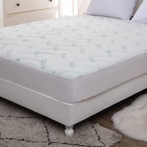 Protector de colchón impermeable de bambú Natural tamaño Queen King, alfombrilla de cama hipoalergénica, impermeable de bambú Natural tamaño Queen King - Product Image 2