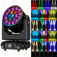 Luz de Escenario LED RGBW de 800W con Cabezal Móvil, 4 Focos de 60W, Control por Voz y Carcasa Resistente al Calor para Eventos y DJ