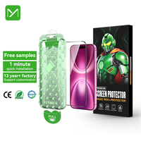 Kit d'application de protection d'écran en verre trempé anti-reflet 9H sans poussière de haute qualité pour iPhone 18 17 16 Pro Max