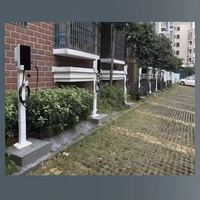 Support de sol pour borne de recharge EV avec découpe laser sur mesure et revêtement en poudre pour Wallbox