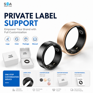 Bague connectée en acier inoxydable pour la santé et le fitness, avec suivi du sommeil et chargement sans fil, personnalisable avec logo pour les acheteurs de marques, moniteur de santé. - Product Image 5