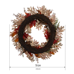 Bas prix personnalisé décoration porte suspendue Halloween couronne de pomme de pin 24 pouces couronne décorative - Product Image 2