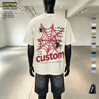 Kaos Pria Katun Ukuran US Custom Sablon Sutra Oversize Vintage Cocok untuk Penggemar Spiderman Harga Grosir Murah