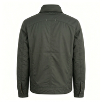Chaqueta Trucker Ligera de Tela Encerada y Chaqueta Bomber Casual para Hombre, Prenda Exterior Elegante y Transpirable con Corte Holgado