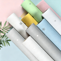 Papier peint autocollant couleur macaron, imperméable, résistant à l'humidité, autocollant mural en PVC pour la rénovation des murs de la maison