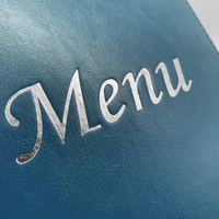 Menu de restaurant personnalisé en gros, présentoir de menu de luxe avec reliure à vis, menu A5 A4