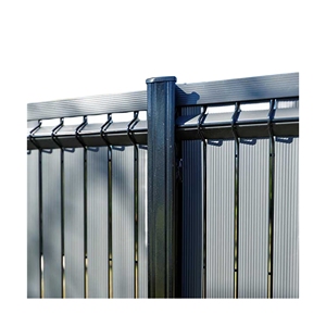 Bande verticale anti-UV Panneaux de clôture de jardin 3D <span class=keywords><strong>Kit</strong></span> occulte 6ft Gris foncé Maillon de chaîne Clôture <span class=keywords><strong>rigide</strong></span> PVC Lattes de confidentialité Pour clôture décorative - Product Image 6