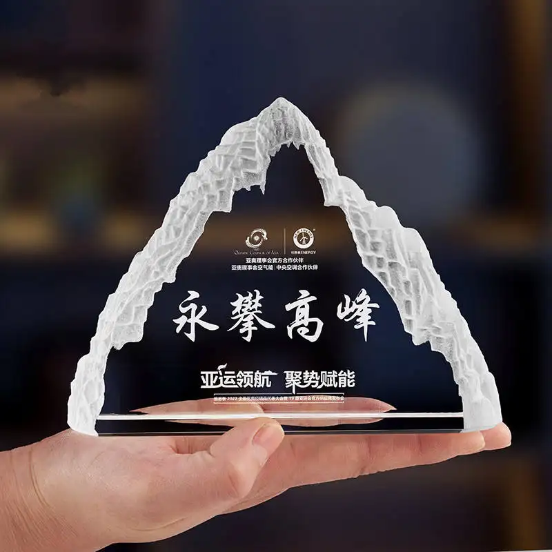 Honor of crystal Souvenir K9 Blank Peak Creative Iceberg Trofeo Mountain Crystal Trofeos