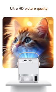 โปรเจคเตอร์ LED พกพาขนาดเล็ก พร้อมหูหิ้ว โปรเจคเตอร์จอขนาดกะทัดรัด สำหรับใช้ในบ้าน สำนักงาน หรือดูหนังยามค่ำคืน - Product Image 3