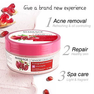 Crema exfoliante de fruta de Granada, exfoliante <span class=keywords><strong>facial</strong></span> corporal con infusión de <span class=keywords><strong>vitamina</strong></span> <span class=keywords><strong>C</strong></span>, efectos iluminadores, cuidado de la piel <span class=keywords><strong>Facial</strong></span> - Product Image 2