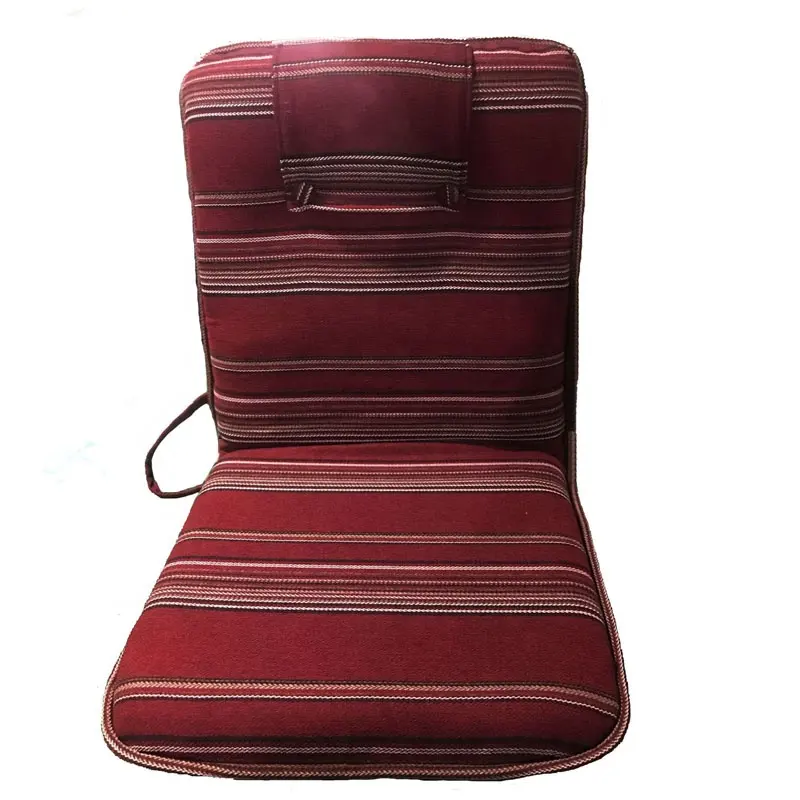 गद्देदार backjack मध्य पूर्व शैली जमीन कुर्सी समायोज्य बाक़ी के साथ पूरी तरह से आधा मुड़ा उपलब्ध