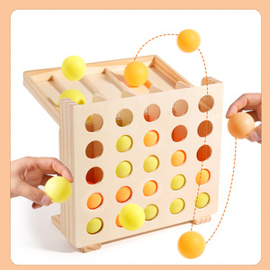 <span class=keywords><strong>Juego</strong></span> de Mesa de Madera Montessori con Pelota Rebotante para Niños de 2 a 4 Años, Material Ecológico, Interactivo Familiar - Product Image 2