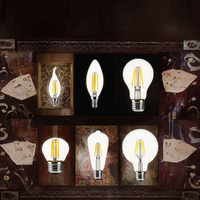 Ampoule A19 en verre B22 à haute luminosité 8W 2200K lumière ambrée Ra80 dimmable 15000 heures AC CE/ Certifiée pour café restaurant bar