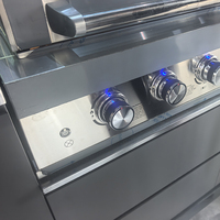 Meuble de cuisine en acier inoxydable, armoire modulaire d'extérieur pour piscine, station barbecue, armoire de cuisine extérieure personnalisée pour villa et patio
