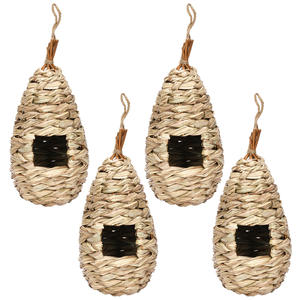 Elliptische Vorm Nest Voor Vogels Met De Hand Gemaakt Vogelhuis Van Kokosnoot Voor Tuindecoratie Natuurlijk Dierenhuis - Product Image 5