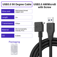 Câble USB 3.0 Micro B ULT-unite à âme en cuivre pur avec vis de verrouillage en acier inoxydable pour connexion d'appareil photo