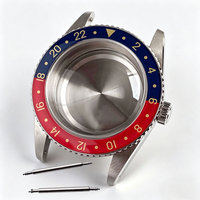 Caja de reloj de buceo vintage de 38 mm con cristal de zafiro abovedado, acero inoxidable cepillado, 200M, para NH34 NH35 NH36, bisel de 120 clics, piezas de reloj