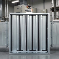 Vanne de régulation de volume d'air multi-lames en acier galvanisé électrique pour système de ventilation de conduits CVC