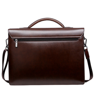 Maletín de cuero PU de 14 pulgadas para hombre, bolso para ordenador portátil, impermeable, Retro, para viajes de negocios, bandolera para Navidad diaria - Product Image 3