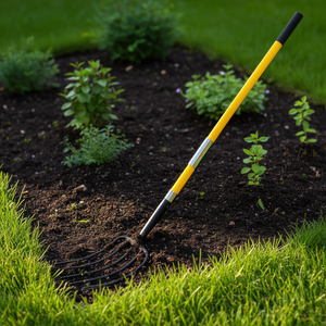 Horquilla de jardín de 5 puntas con mango de fibra de vidrio de 57 pulgadas, herramienta para excavar y remover tierra, para aireación del suelo y plantación - Product Image 2