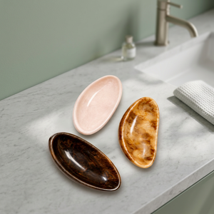 Oval <b>Ceramic</b> Butter <b>Plates</b> Handmade Polished Minimalist Design Solid Color Dishes & <b>Plates</b> - Product Image 1