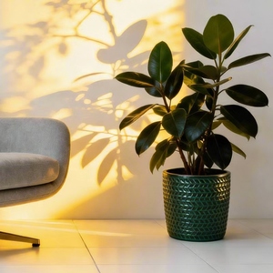 Kleien bloempotten 	   Grote gebreide kleipotten voor buitenplanten - Product Image 2