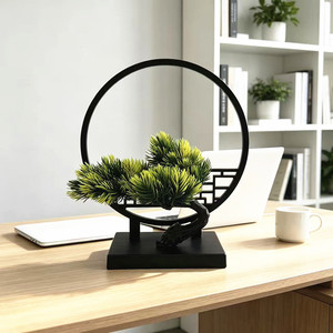 Bonsái de Pino Estilo Chino Paulon, Adorno de 10cm-30cm, Decoración Artificial para Escritorio, Oficina o Sala de Estudio, Inspiración Zen - Product Image 3