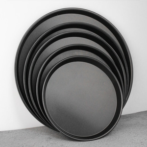 Plaques de cuisson rondes en acier au carbone antiadhésives personnalisées, directement de l'usine, pour la fabrication de gâteaux et de pizzas en boulangerie commerciale - Product Image 1