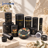 Tube en papier kraft noir mat recyclable avec logo personnalisé, tube rond en carton, boîte d'emballage, boîte cylindrique pour cosmétiques, parfums, cadeaux