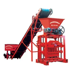 HF4-35 Automatic Vibration Concrete Solid Brick Machine New Condition Fly Ash Block Maker with PLC & Pump Cement Raw Material