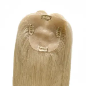 Best supplier wholesale 100% remy human hair silk top topper wig women's hair virgin Injection Topper Silk Base hair