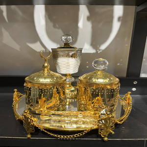 Decorazione per il Ramadan, Fabbrica Cinese, Decorazione Araba Portatile per Ufficio, Hotel, Casa, Moderno Bruciatore <span class=keywords><strong>d</strong></span>'Incenso Arabo in Acrilico Dorato - Product Image 6