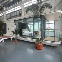 Bâtiment de bureau mobile Fullking, capsule spatiale modulaire à double couche, maison intelligente en conteneur, cabine moderne Apple assemblée