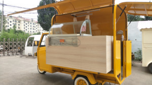 Triciclo eléctrico móvil para uso alimenticio, carro expendedor de bocadillos de 3 ruedas, personalizado, para barbacoa y furgoneta - Product Image 4