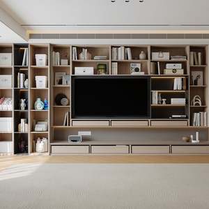 Meuble TV de luxe pour salon Décoration de ferme Matériel en bois durable de haute qualité avec fonction LED 65 pouces et plus Design moderne - Product Image 3