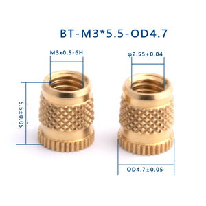 Tùy chỉnh bth loạt M2 M3 M4 M5 M6 M8 Metric Brass nóng chảy chèn các loại hạt sưởi ấm đúc đồng chủ đề chèn NUT - Product Image 2