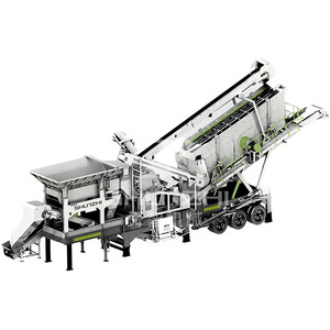 מכונת מיחזור בטון הלסת נייד sheer השפעה מטלטלת צלב לבניית פסולת לבנה מפעל ריסוק אבן נייד - Product Image 1